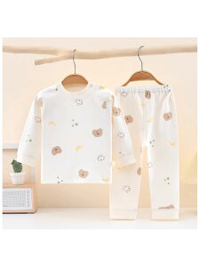 ベビー服 純綿 上下セット 男女兼用 腹巻き付き パジャマ ルームウェア 赤ちゃん 新生児 乳幼児 春秋 冬 オールシーズン かわいい イラスト 吸湿性 通気性