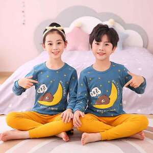 子供用パジャマ 上下セット キッズ 男女兼用 コットン 秋冬 長袖 暖かい かわいい カートゥーン柄 プリント 保温 ルームウェア 寝巻き 部屋着 100cm 110cm 120cm 130cm 140cm 150cm 160cm