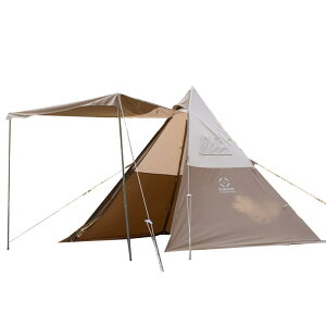 S'more(スモア) Tetto テント TCテント ワンポール ティピ― 収納バッグ ポリコットン 1〜3人用 撥水 UVカット UPF50+ アウトドア バーベキュー 通気 吸湿