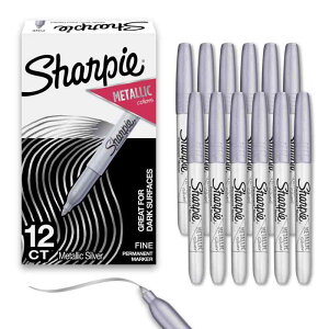 Sharpie シャーピー メタリックシルバー 油性マーカー 12本セット F 中字 油性ペン 39100