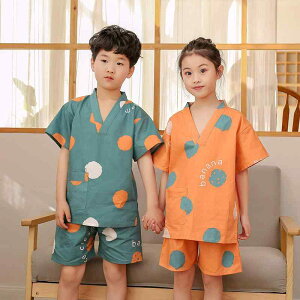 子供用 パジャマ 綿100% 浴衣 男女兼用 ルームウェア 汗蒸服 夏用 かわいい キッズ ベビー 男の子 女の子 薄手 S M L カートゥーン