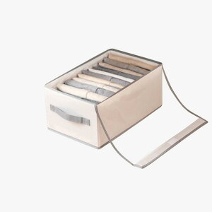 収納ケース レディース 衣類 下着 パンツ 折りたたみ フタ付き 仕切り付き 無地 シンプル おしゃれ グレー 20L