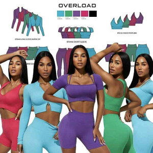 ヨガウェア レディース セットアップ シームレス スポーツブラ ハイウエスト レギンス トレーニングウェア 吸湿速乾 春夏 伸縮性 ランニング ジョギング