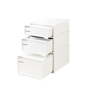 収納ケース 加厚 引き出し式 衣類収納ボックス プラスチック クローゼット 押入れ収納 多用途 防塵 防湿 ホワイト 半透明 ブラウン