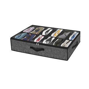 ���[�{�b�N�X �V���[�Y�{�b�N�X �x�b�h�����[ �C���[ �܂肽���ݎ� �s�D�z ���� �����^�щ\ �h�o �X�g���C�v 75*60*15cm �� �u���b�N �O���[