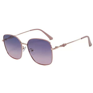 サングラス レディース 偏光 UV400 紫外線カット 運転用 度付き可能 グレー ブラック メタル 多角形 釣り ドライブ 旅行 アウトドア スポーツ 普段使い ビジネス カジュアル ファッション