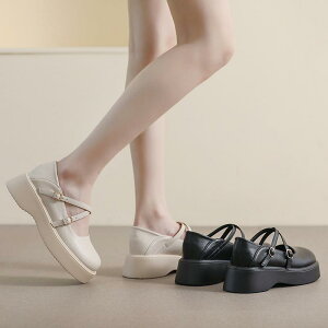 マリージェーン レディース 厚底 ローファー ラウンドトゥ スリッポン フラットシューズ 合皮 フェイクレザー 学生靴 オフィス カジュアル 歩きやすい 痛くない かわいい 黒 ブラック アイ