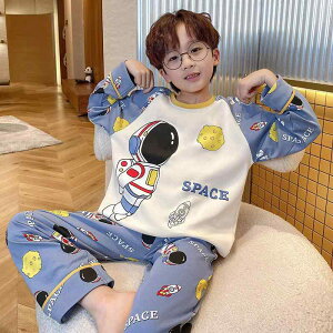 子供用パジャマ 男の子 長袖 春秋 薄手 綿100% 上下セット カートゥーン ゆったり 男児 中大サイズ ベビー 子供服 部屋着 かわいい
