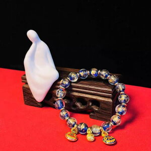 ブレスレット メンズ レディース 箔入り 琉璃 ガラス 本命年 法具 仏具 幾何学模様 赤 紫 青 緑 黒 五彩 宮廷風 個性的 エスニック アフリカ ヨーロッパ 南米 東南アジア 北米 東北アジア 中東