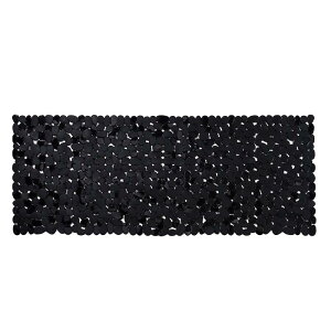 バスマット PVC製 小石 砂利 滑り止め付き 長方形 浴室 シャワー 浴槽 水洗い可能 ブラック ホワイト グレー 透明 ブルー パープル グリーン 40 100cm