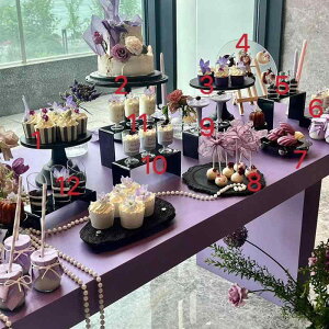 果物皿 大小 鉄製ケーキスタンド アクリル製トレイ ドーナツ展示台 ブラック 黒