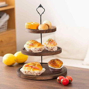 ケーキスタンド レディース 木製 2段 3段 デザート アフタヌーンティー プレート ディスプレイ台 焼き菓子 フルーツ 飾り付け 円形 アンティーク調 ホワイト ブラウン