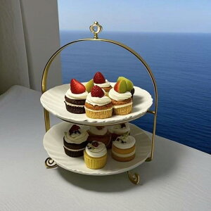 ケーキスタンド 2段 3段 バタフライ ケーキプレート 果物 ケーキ皿 パール風 プレート スイーツ デザート ゴールド 磁器製 アフタヌーンティー ティーパーティー