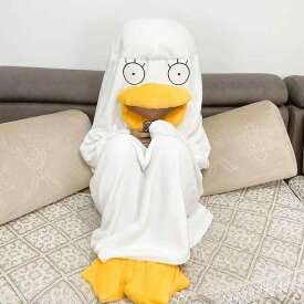 パジャマ レディース 冬用 フランネル 部屋着 かわいい 銀魂 エリザベス 連体 寝袋 カップル おもしろ 鴨 暖かい ポリエステル