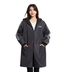 エプロン レディース メンズ 秋冬 防水 防寒 長袖 スモック 割烹着 作業着 罩衣 ポリエステル 無地 暖かい 裏起毛 撥水 ラップコート キッチン 家事 DIY ワーク ウェア