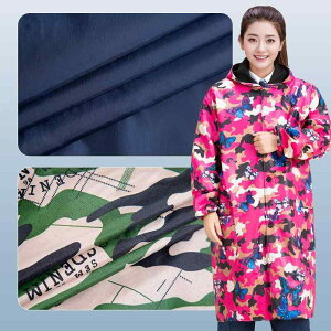 エプロン レディース 長袖 裏起毛 撥水 防汚 ワークウェア 作業服 防寒 割烹着 スモック チュニック 普段使い 部屋着 秋冬 赤 黒 紺 花柄 迷彩