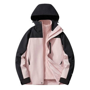 マウンテンパーカー 男女兼用 春秋 防風 防水 アウター 2点セット 取り外し可能 登山 スキー ウェア ポリエステル 多機能 アウトドア 釣り 旅行 キャンプ 普段使い