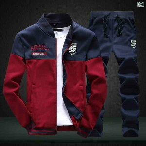 スウェット メンズ ジャージ セットアップ 長袖 トップス 部屋着 スポーツウェア 男性用 運動着 普段使い 春秋 ポリエステル ホワイト イエロー レッド グレー ブルー