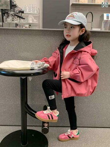 子供服 ジャケット 女の子 春秋 ブルゾン ガールズ アウター ジャンパー キッズ 上着 フード付き スポーツ 普段着 かわいい 切り替え 90 100 110 120 130 140cm