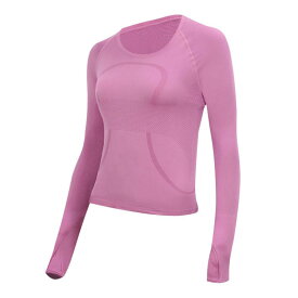 Tシャツ レディース 長袖 瑜伽 カットソー トップス ランニング スポーツウェア 運動 高弾力 伸縮性 通気性 ニット フィットネス ヨガウェア ピラティス 運動着 カジュアル 無地 ジム 普段使い 吸汗速乾 トレーニング