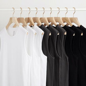 タンクトップ メンズ ノースリーブ Tシャツ 運動 フィットネス 綿100% 無地 ホワイト アメカジ ストリート系 吸汗 速乾 トップス