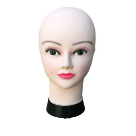 ウィッグ レディース ヘッドマネキン 美容室 カット練習用 帽子 展示用 ピンク系