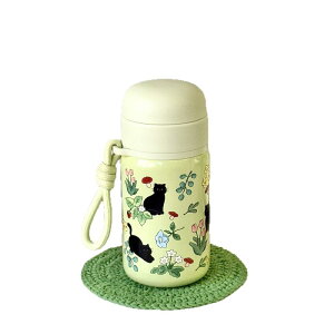 水筒 レディース かわいい 316ステンレス鋼 ミニ ポケトル 保温 保冷 300ml 緑 赤 きのこ 猫 軽量 持ち運び