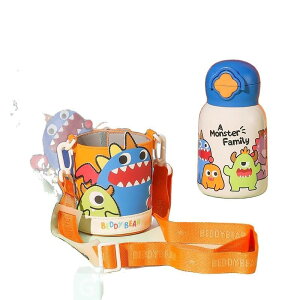 水筒 子供用 ストロー付き ステンレス 保温 保冷 キッズ 幼稚園 小学生 通学 かわいい 怪怪家族-亮相 怪怪家族-嬉? 怪怪家族-抓拍 540ml