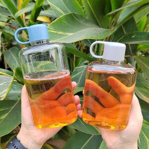 水筒 レディース 学生 携帯ボトル プラスチック製 漏れ防止 スクエアボトル かわいい おしゃれ アウトドア スポーツ シンプル 無地 360ml 500ml