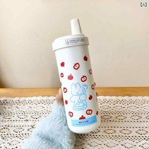 水筒 レディース かわいい ステンレス マグボトル 大容量 750ml 保温 保冷 粗いストロー おしゃれ 持ち運び