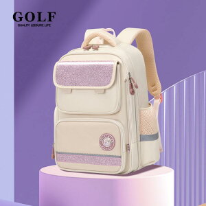 リュックサック キッズ 子供用 女の子 男の子 小学生 ゴルフ GOLF 大容量 ファッション ダブルショルダーバッグ 学校教育 1年生 2年生 ピンク系 ブルー系