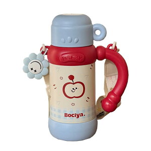 水筒 レディース メンズ キッズ ステンレス製 マグボトル 子供用 800ml 保温 保冷 ストロー付き 3way かわいい おしゃれ ハンドル付き ブルー ホワイト