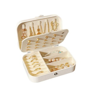 ジュエリーボックス レディース ミニ ポータブル 収納ケース ピアス イヤリング ネックレス 指輪 小型 帆布 大容量 ホワイト ピンク ブラック ブルー