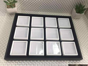 ジュエリーボックス 宝石箱 ふた付き 指輪ケース スポンジフロッキー加工 収納ケース ブレスレットケース アクセサリーケース 展示ケース ブラック 12仕切り 20仕切り 24仕切り 35仕切り