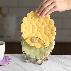 シリコン鍋敷き レディース メンズ 断熱マット 耐熱 高温 鍋敷き 碗敷き カップ敷き キッチンマット 食卓マット 無地 円形 珊瑚ピンク ?光イエロー 嫩芽グリーン 薔薇紫