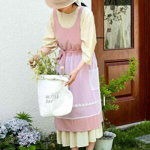 エプロン レディース 高見え レース フリル かわいい 薄手 通気性 韓国風 ファッション 家庭用 厨房 カフェ 制服 ピンク系 草緑色 黄色 黒