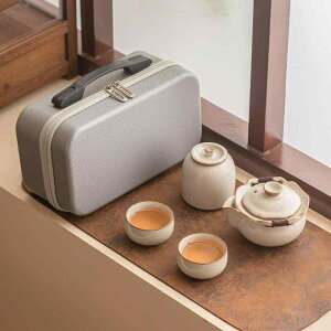 茶器 携帯型 汝? ティーセット 2点セット 陶瓷 茶? 茶葉入れ キャンプ 露? ピクニック