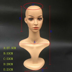 マネキン レディース 女性用 美容院 練習用 カット カラー パーマ メイクアップ ウィッグ 帽子 アクセサリー 展示台 ディスプレイ