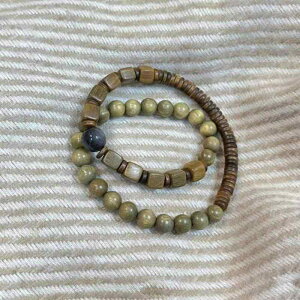 ブレスレット レディース メンズ 緑檀 鶏翅木 ウッド 木材 手作り ハンドメイド 丸型 多連 新中式 レトロ 個性的 アクセサリー