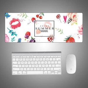 デスクマット レディース かわいい 手描き風 カートゥーン ラバー 布製 オフィス デスク マット 事務用品 800 900