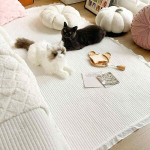ラグ カーペット マット フロアマット 全綿 コットン 韓国風 ガールズ 少女 かわいい フリル 水洗い キルト 玄関 ベッドサイド プレイルーム リビング ベランダ 抱き枕カバー クッションカバ
