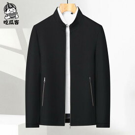 ジャケット メンズ スタンドカラー ショート丈 無地 ビジネス カジュアル 紳士服 中年 アウター 軽量 シンプル