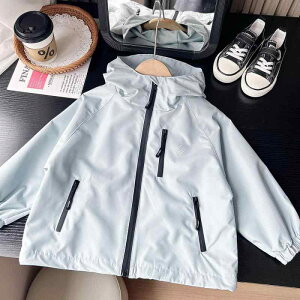 子供服 アウター キッズ 男女兼用 ウインドブレーカー パーカー 無地 100cm 110cm 120cm 130cm 140cm 150cm 撥水加工 ポリエステル ピンク系 ブルー系 ブラック