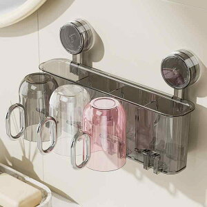 歯ブラシスタンド 吸盤 壁掛け 歯磨き粉 コップ ホルダー 電動歯ブラシ 収納 黒 グレー シルバー