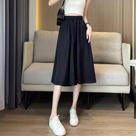 ガウチョパンツ レディース 七分丈 ワイドパンツ 接触冷感 薄手 ゆったり 体型カバー 大きいサイズ ストレート スポーツウェア オールシーズン