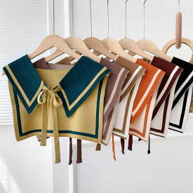 ショール レディース ニット ケープ 秋冬 学院風 配色 ストール 冷房対策 紫外線対策 襟巻き 肩掛け 暖か ポリエステル