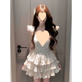 ワンピース レディース 春 夏 半袖 ミニ丈 A字 ノースリーブ スクエアネック 背中あき ティアード フリル 涼しい 接触冷感 ポリエステル 切り替え 花柄 リボン かわいい 高見え 20代 30代 通学 旅行 デート