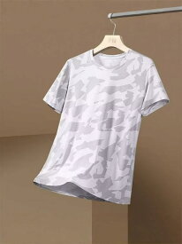 Tシャツ メンズ 半袖 迷彩 接触冷感 スポーツウェア 速乾 軽量 薄手 通気性 丸首 メッシュ カジュアル アウトドア トップス 春夏