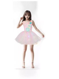 ワンピース 女の子 プリンセスドレス マーメイド チュール かわいい ピンク 高級感 ライトアップ 発表会衣装 パーティードレス 誕生日 お呼ばれ 結婚式 記念撮影 記念日 イベント