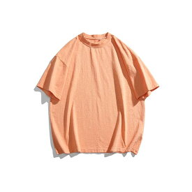 Tシャツ メンズ 半袖 丸首 クルーネック 無地 綿 コットン 100% 日系 カジュアル シンプル ベーシック 通年 オールシーズン